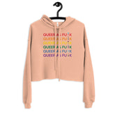 Queer As Fu*k Crop Hoodie